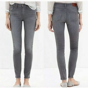 Madewell Jeans Women’s Size 31 Gray Wash 9” High Riser Skinny Skinny EUC